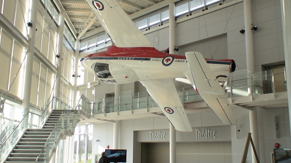 Jet in lobby of Ottawa's Aviation Museum